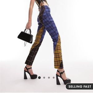 Topshop pants in check mix